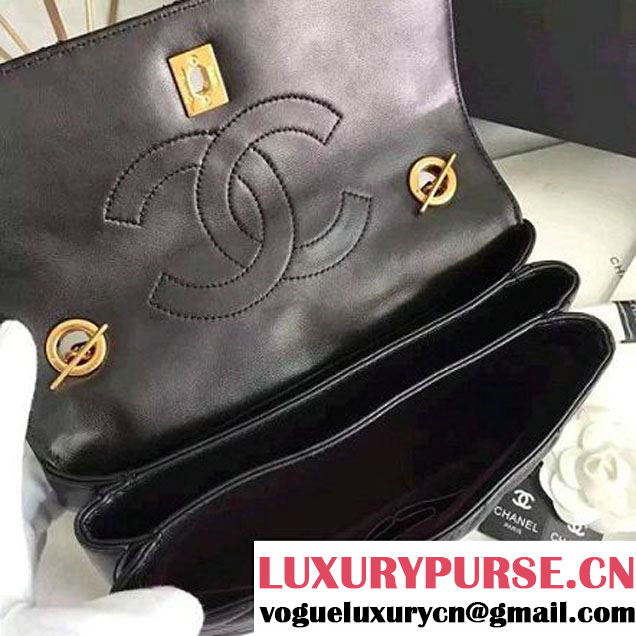 Chanel Lambskin Trendy CC Small Flap Bag With Top Handle A92236 Black F/W 2016 (KN-6122611 )