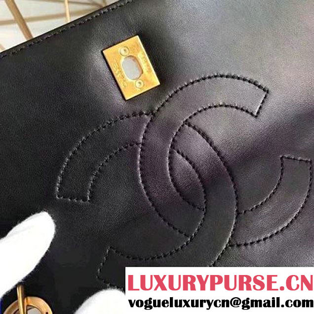 Chanel Lambskin Trendy CC Small Flap Bag With Top Handle A92236 Black F/W 2016 (KN-6122611 )