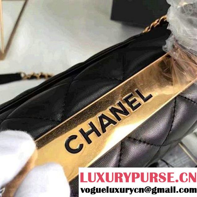 Chanel Lambskin Trendy CC Small Flap Bag With Top Handle A92236 Black F/W 2016 (KN-6122611 )