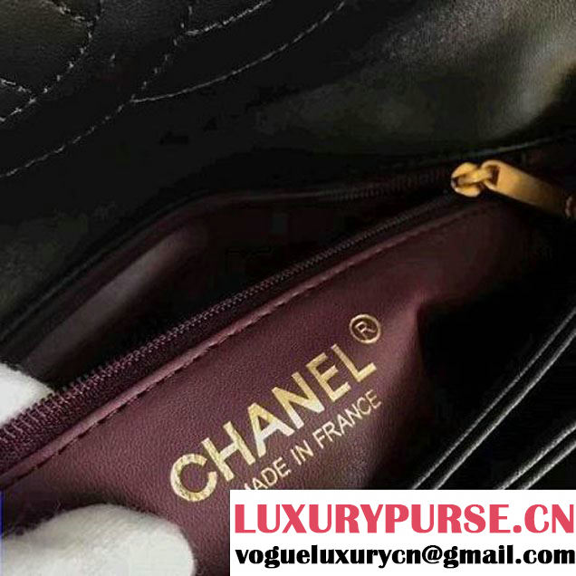 Chanel Lambskin Trendy CC Small Flap Bag With Top Handle A92236 Black F/W 2016 (KN-6122611 )