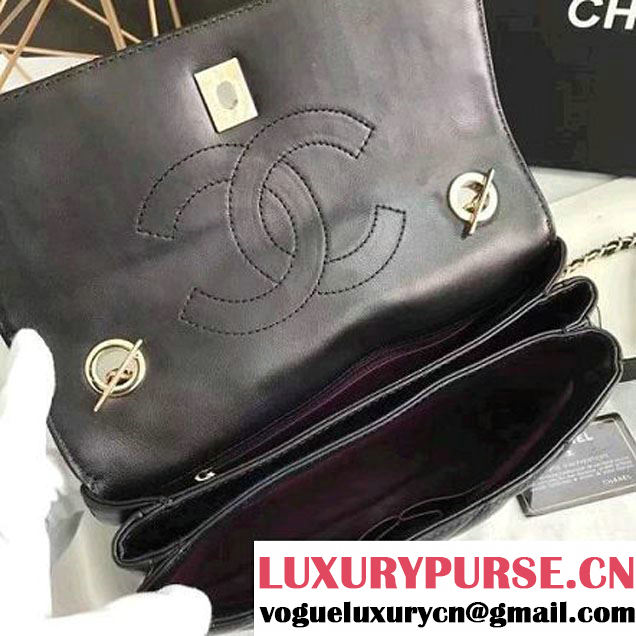 Chanel Lambskin Trendy CC Small Flap Bag With Top Handle A92236 Black F/W 2016 (KN-6122612 )