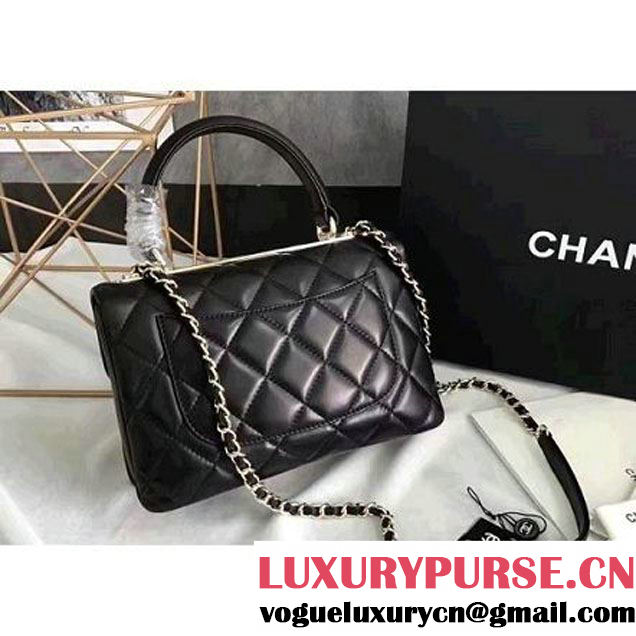 Chanel Lambskin Trendy CC Small Flap Bag With Top Handle A92236 Black F/W 2016 (KN-6122612 )