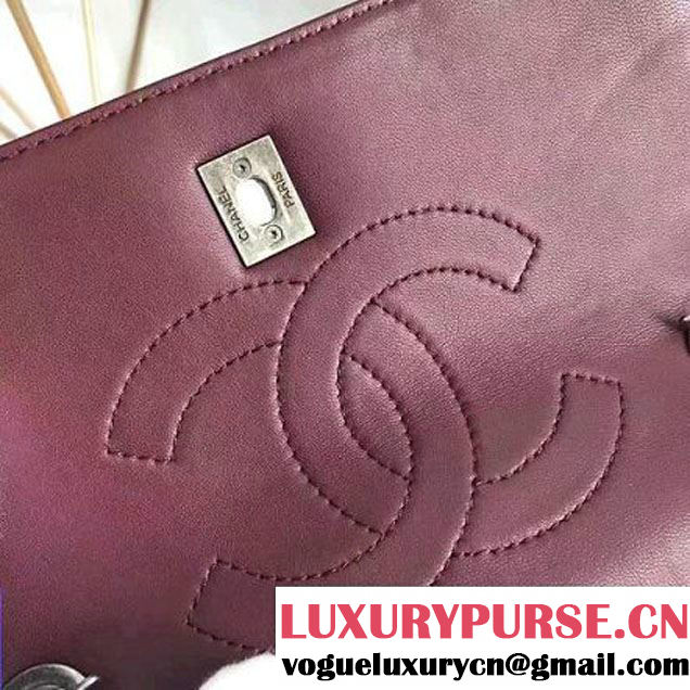 Chanel Lambskin Trendy CC Small Flap Bag With Top Handle A92236 Burgundy F/W 2016 (KN-6122613 )