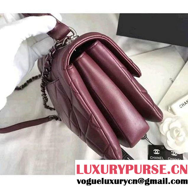 Chanel Lambskin Trendy CC Small Flap Bag With Top Handle A92236 Burgundy F/W 2016 (KN-6122613 )