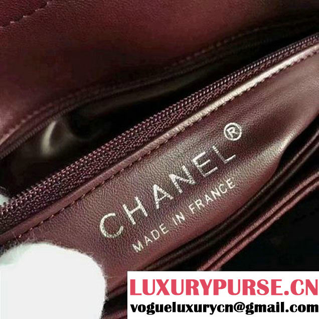Chanel Lambskin Trendy CC Small Flap Bag With Top Handle A92236 Burgundy F/W 2016 (KN-6122613 )