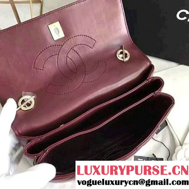Chanel Lambskin Trendy CC Small Flap Bag With Top Handle A92236 Burgundy F/W 2016 (KN-6122614 )