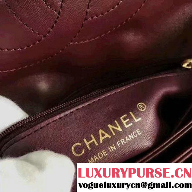 Chanel Lambskin Trendy CC Small Flap Bag With Top Handle A92236 Burgundy F/W 2016 (KN-6122614 )