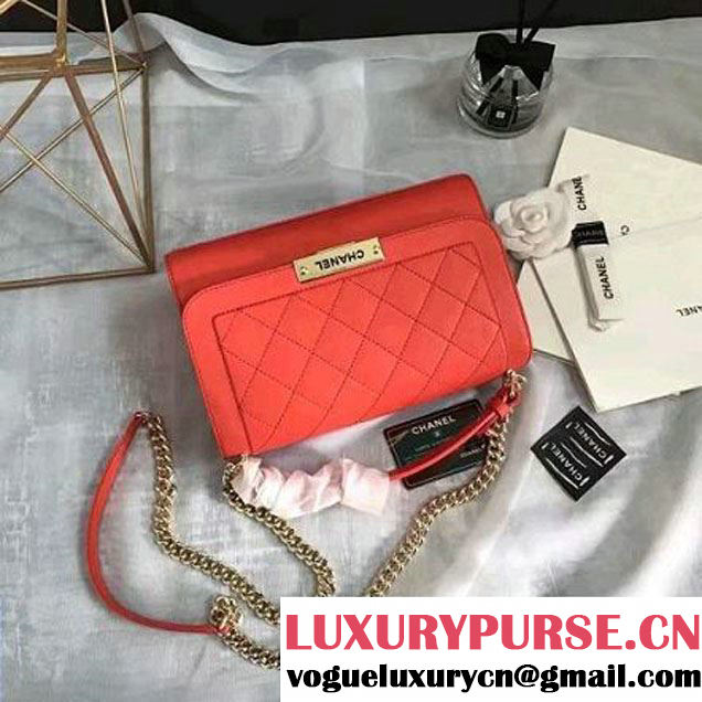 Chanel Label Click Top Handle Medium Flap Bag A93702 Fuchsia 2017 (KN-6122618 )