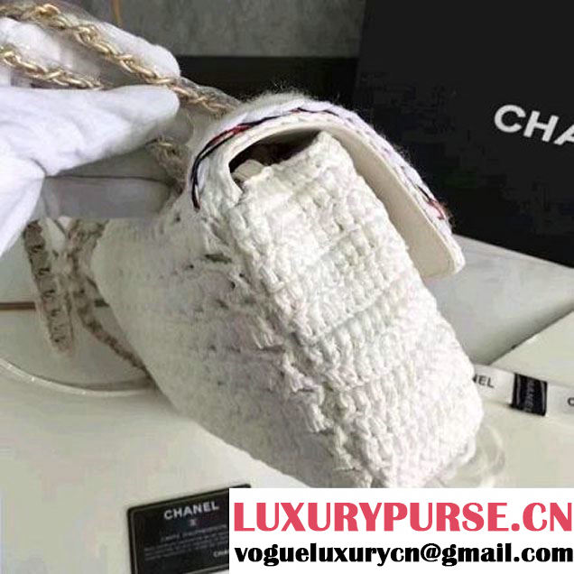 Chanel Crochet Braid Cayo Coco Flap Bag A93680 White Cruise 2017 (KN-7010417 )