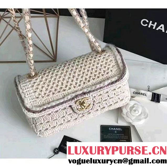 Chanel Crochet Braid Cayo Coco Flap Bag A93680 Beige Cruise 2017 (KN-7010418 )