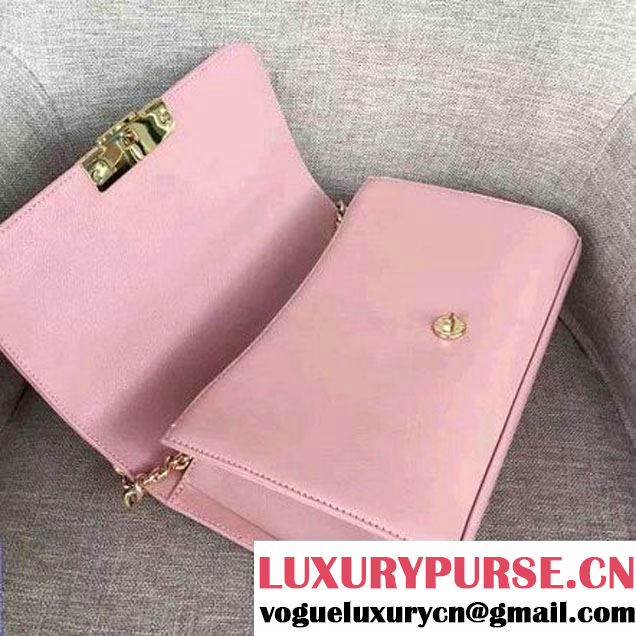 Chanel Label Click Top Handle Medium Flap Bag A93702 Pink 2017 (1A145-7010714 )