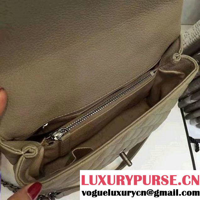 Chanel A93050 Small Grained Calfskin Flap Bag With Handle Apricot 2016 (AV-7020817 )