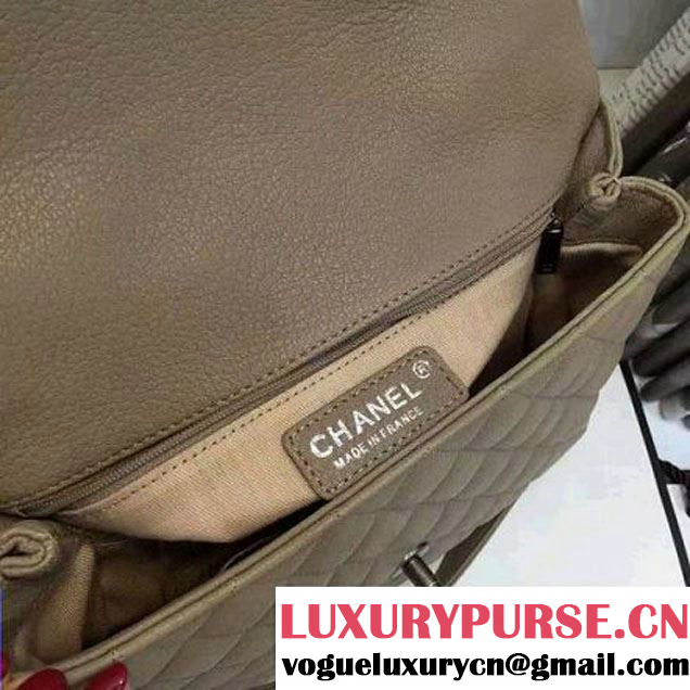 Chanel A93050 Small Grained Calfskin Flap Bag With Handle Apricot 2016 (AV-7020817 )