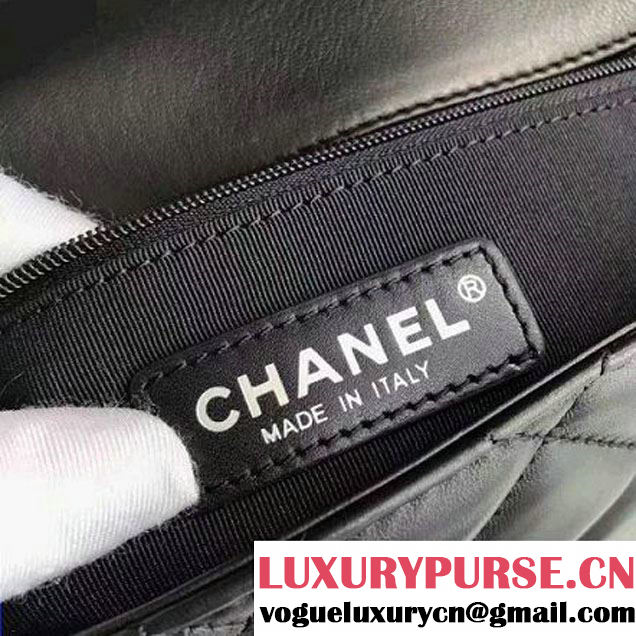 Chanel Black Multicolor Lambskin/Resin Medium Flap Bag A93692 Cruise 2017 (KN-7020839 )