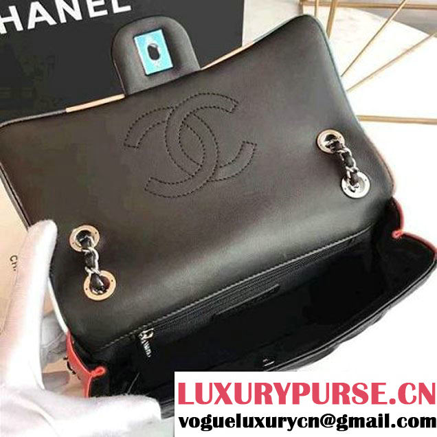 Chanel Black Multicolor Lambskin/Resin Small Flap Bag A93691 Cruise 2017 (KN-7020840 )