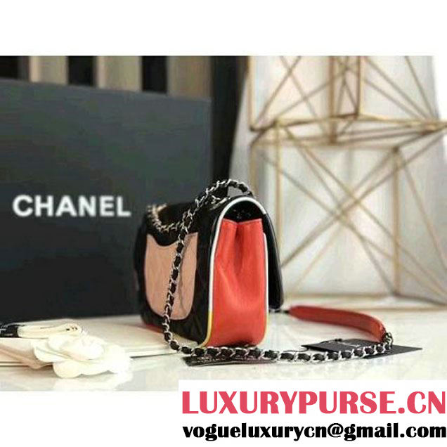 Chanel Black Multicolor Lambskin/Resin Small Flap Bag A93691 Cruise 2017 (KN-7020840 )