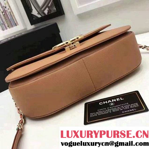 Chanel Caviar Calfskin Medium Flap Bag with Top Handle Cinnamon Cruise 2017 (1A145-7030909 )