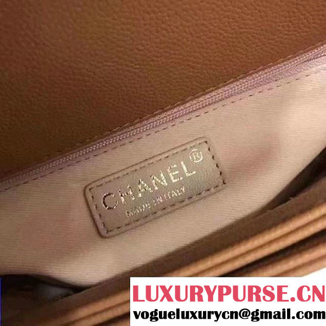 Chanel Caviar Calfskin Medium Flap Bag with Top Handle Cinnamon Cruise 2017 (1A145-7030909 )