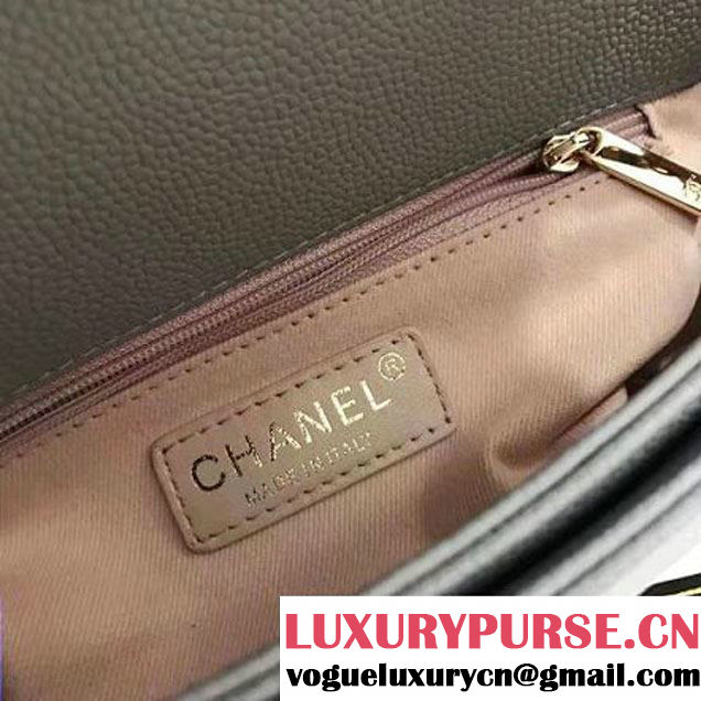Chanel Caviar Calfskin Flap Bag with Top Handle Light Blue Cruise 2017 (1A145-7030913 )