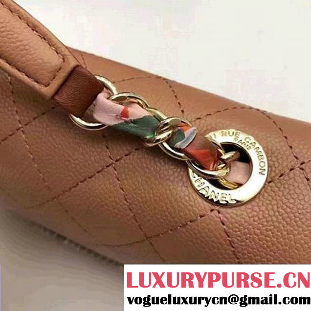 Chanel Caviar Calfskin Flap Bag with Top Handle Cruise Cinnamon 2017 (1A145-7030914 )