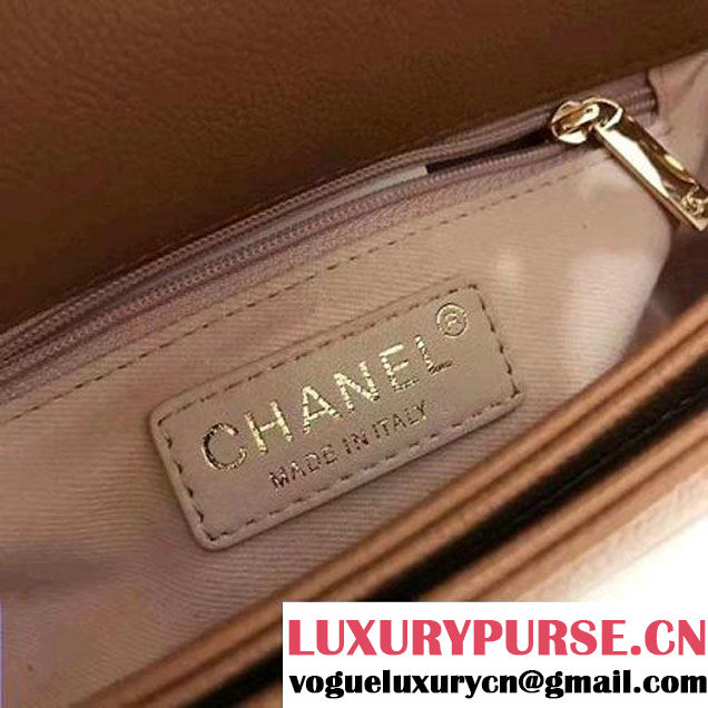 Chanel Caviar Calfskin Flap Bag with Top Handle Cruise Cinnamon 2017 (1A145-7030914 )