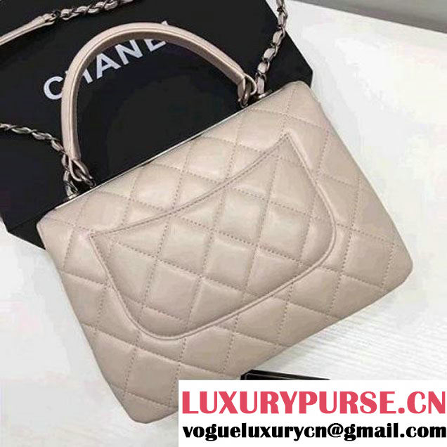 Chanel Small Trendy CC Flap Bag With Top Handle Off-White 2017(Silver Hardware) (1A145-7030919 )