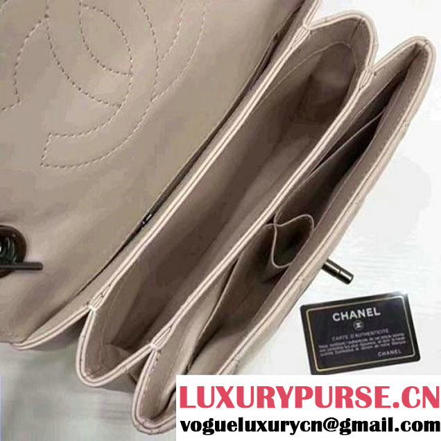 Chanel Small Trendy CC Flap Bag With Top Handle Off-White 2017(Silver Hardware) (1A145-7030919 )