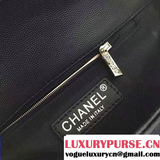 Chanel Chevron Grained Calfskin Medium Flap Bag A93775 Deep Blue 2017 (2A143-7030922 )