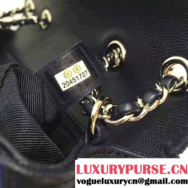 Chanel Chevron Grained Calfskin Medium Flap Bag A93775 Deep Blue 2017 (2A143-7030922 )