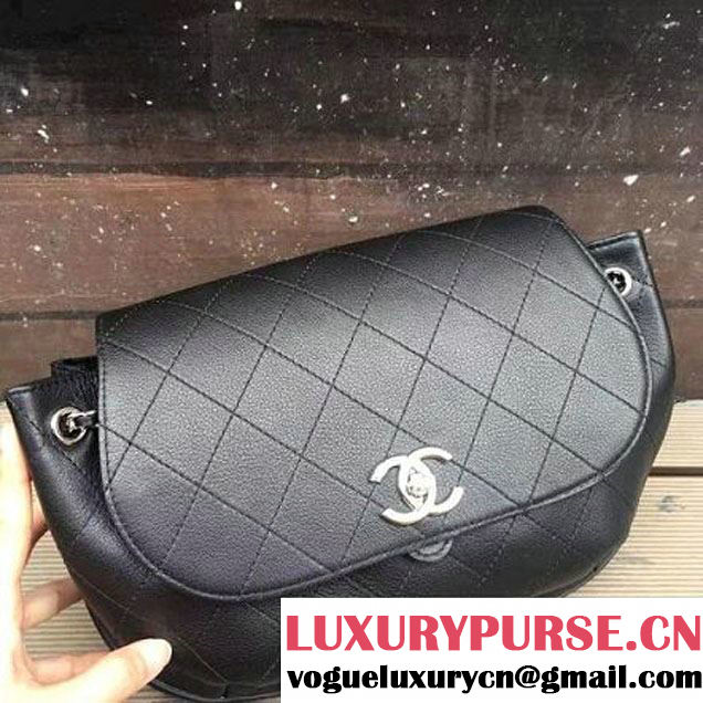 Chanel Grained Calfskin Small Flap Bag A93767 Black 2017 (KN-7030925 )