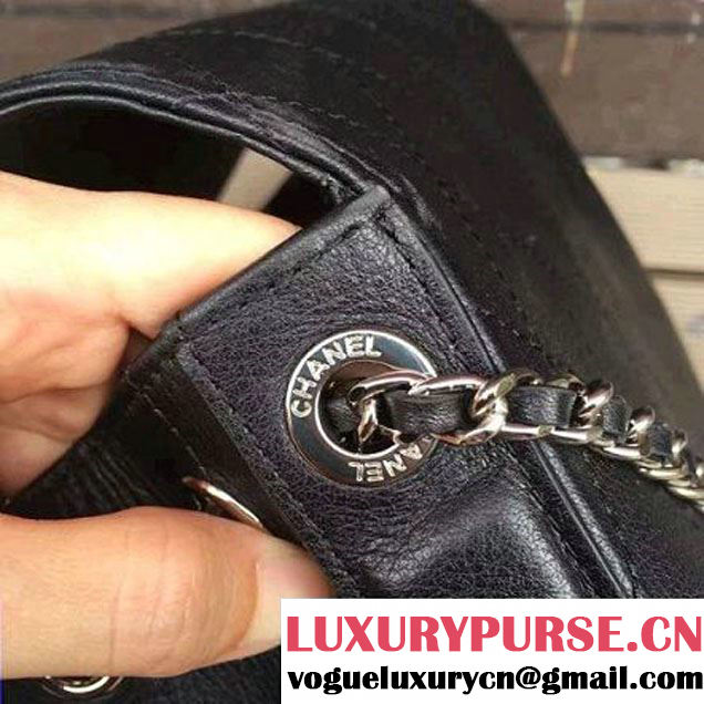 Chanel Grained Calfskin Small Flap Bag A93767 Black 2017 (KN-7030925 )