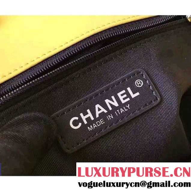 Chanel Yellow Multicolor Lambskin/Resin Small Flap Bag A93691 Cruise 2017 (KN-7031406 )