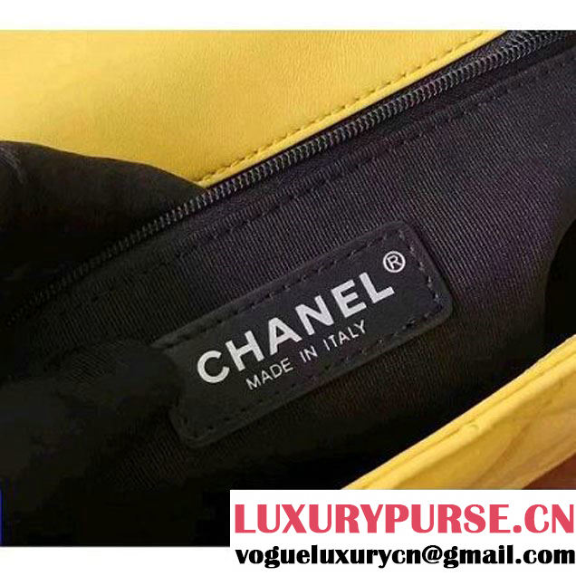 Chanel Yellow Multicolor Lambskin/Resin Medium Flap Bag A93692 Cruise 2017 (KN-7031407 )