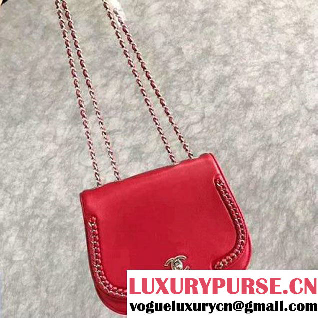 Chanel Chain Braided Chic Small/Medium Flap Bag A98774/A98775 Red 2017 (KN-7032106 )