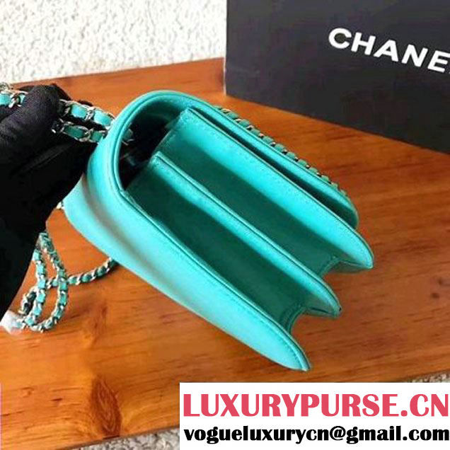 Chanel Chain Braided Chic Small/Medium Flap Bag A98774/A98775 Aqua Blue 2017 (KN-7032107 )