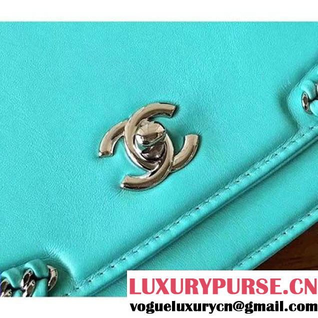 Chanel Chain Braided Chic Small/Medium Flap Bag A98774/A98775 Aqua Blue 2017 (KN-7032107 )