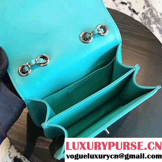 Chanel Chain Braided Chic Small/Medium Flap Bag A98774/A98775 Aqua Blue 2017 (KN-7032107 )