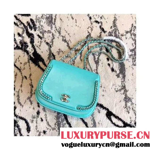 Chanel Chain Braided Chic Small/Medium Flap Bag A98774/A98775 Aqua Blue 2017 (KN-7032107 )