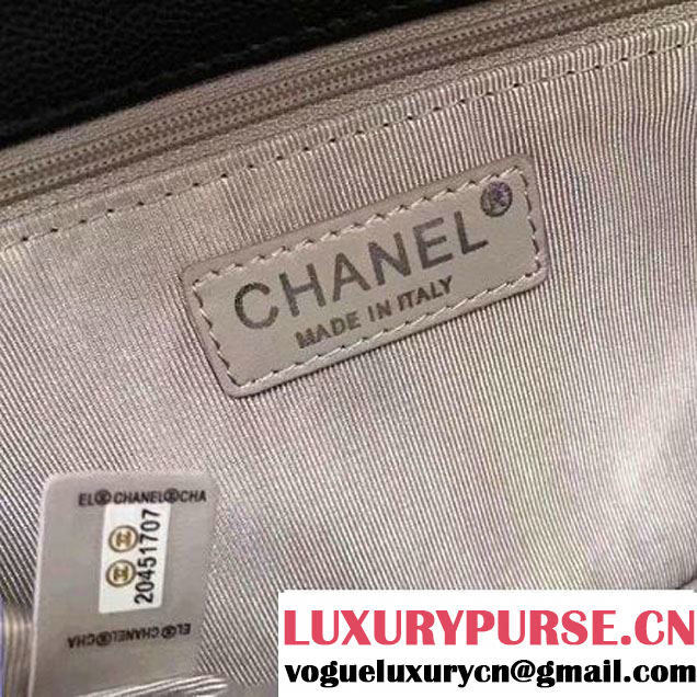 Chanel Grained Calfskin Chevron Small Flap Bag A93774 Black 2017 (1A145-7032127 )