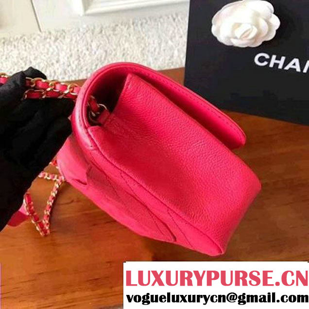 Chanel Small Grained Calfskin & Calfskin Flap Bag Rosy 2017 (KN-7032709 )