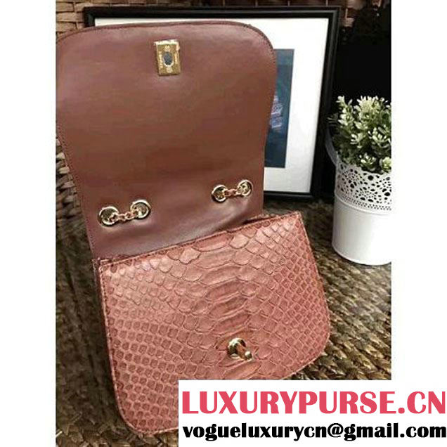 Chanel Python Leather Chain Braided Chic Flap Bag A98774 Camel 2017 (1A111-7041105 )