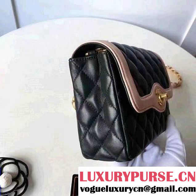 Chanel Two-Tone Lambskin Flap Small Bag A91057 Green/Pink 2017 (1A145-7042710 )