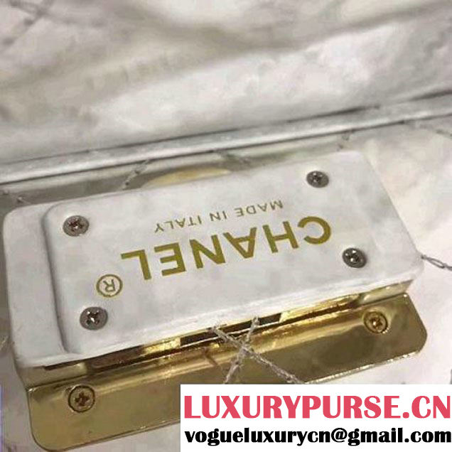 Chanel White Transparent Toile/Lambskin White Beauty Lock Flap Bag 2017 (KN-7042725 )