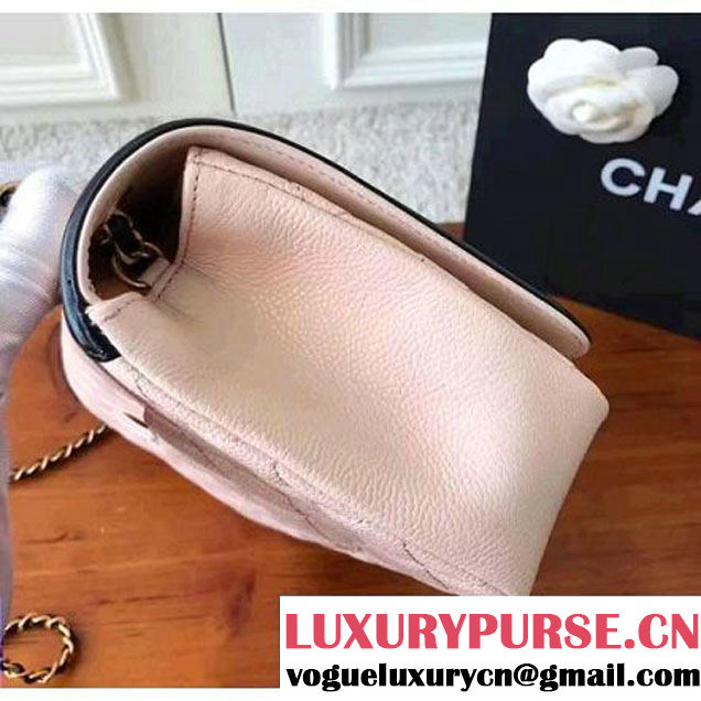 Chanel Caviar Calfskin CC Filigree Flap Medium Bag Pink/Black 2017 (KN-7051806 )