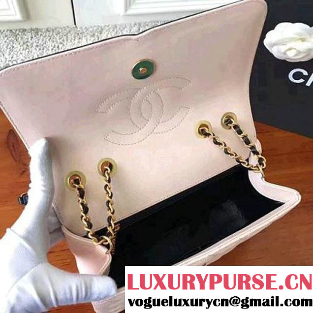 Chanel Caviar Calfskin CC Filigree Flap Small Bag A93340 Pink/Black 2017 (KN-7051807 )