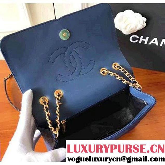Chanel Caviar Calfskin CC Filigree Flap Small Bag A93340 Navy/Black 2017 (KN-7051809 )