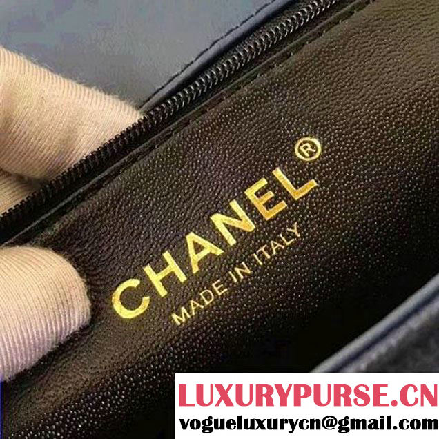 Chanel Caviar Calfskin CC Filigree Flap Small Bag A93340 Navy/Black 2017 (KN-7051809 )