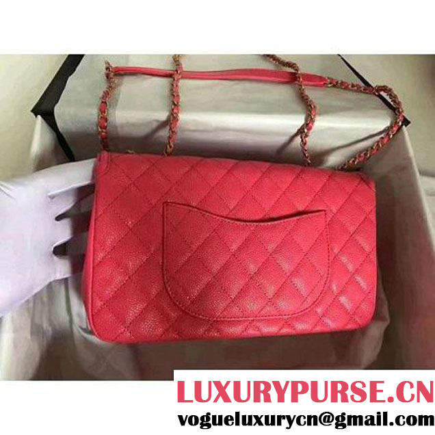 Chanel Caviar Calfskin CC Filigree Flap Medium Bag Rosy 2017 (KN-7051810 )