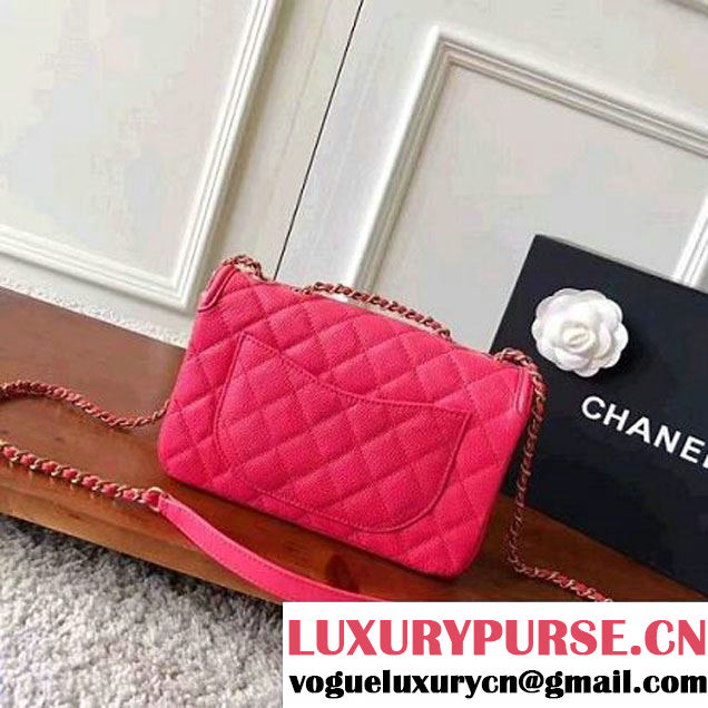 Chanel Caviar Calfskin CC Filigree Flap Small Bag A93340 Rosy 2017 (KN-7051811 )