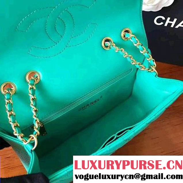 Chanel Caviar Calfskin CC Filigree Flap Small Bag A93340 Turquoise 2017 (KN-7051813 )